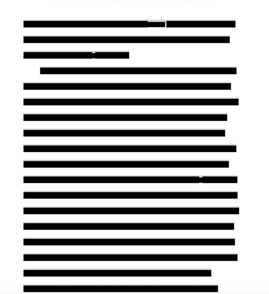 A fully redacted document released as part of the U.S. Justice Department’s Epstein file disclosures, fueling allegations of withheld information מסמכי תיקי אפשטיין