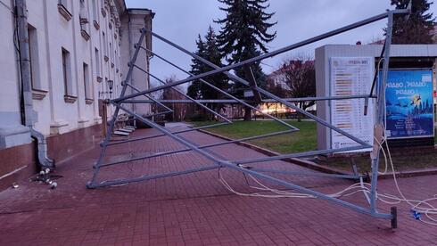 Hanukkah menorah vandalized in Ukraine with ‘Jews go away’ message