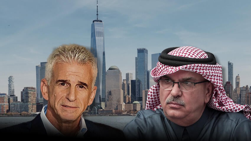 Mossad Director David Barnea, Qatari envoy to Gaza Mohammed al-Emadi (Photo: AP, Yariv Katz, Igor Link/Shutterstock) מוחמד אל עמאדי, דדי ברנע