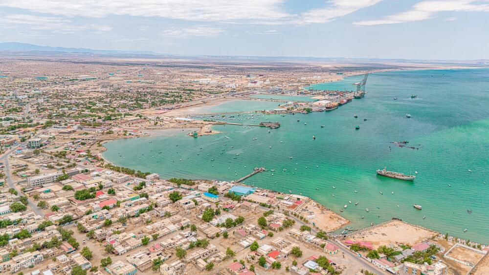 Berbera Port, Somaliland: Claims that Israel plans to resettle Gazans in the republic (Photo: Abdulkadir Hirabe / Shutterstock) ברברה מהאוויר, סומלילנד