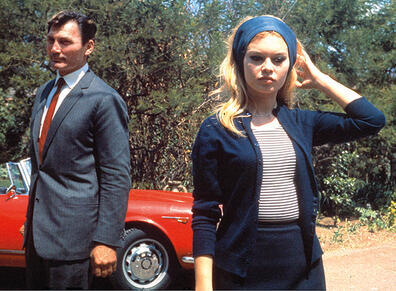 עם ג'ק פאלאנס בסרט "הבוז", 1963. פאם פאטאל