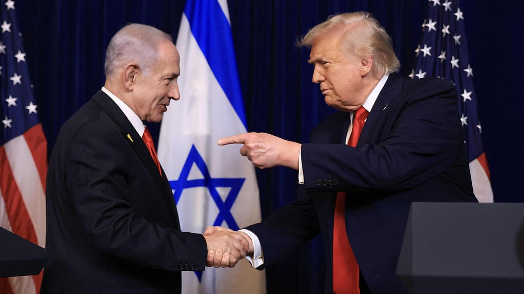 Prime Minister Benjamin Netanyahu and U.S. President Donald Trump (Photo: Joe Raedle/ Getty Images/ AFP) נשיא ארה"ב דונלד טראמפ