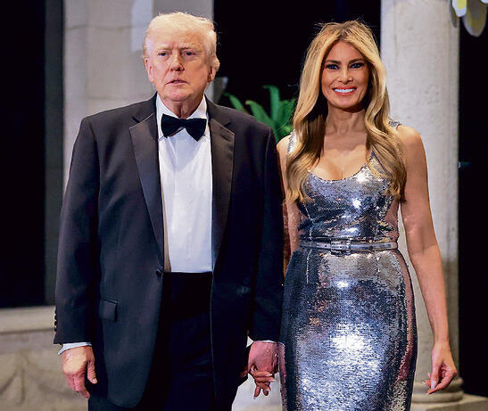 עוד נראה, עוד נראה: הזוג טראמפ במסיבת סוף השנה | צילום: Joe Raedle/Getty Images