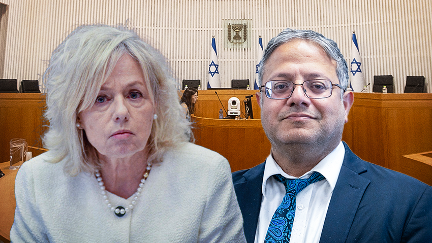 בן גביר ובהרב-מיארה (צילום: שלו שלום, רפי קוץ) בן גביר ובהרב-מיארה