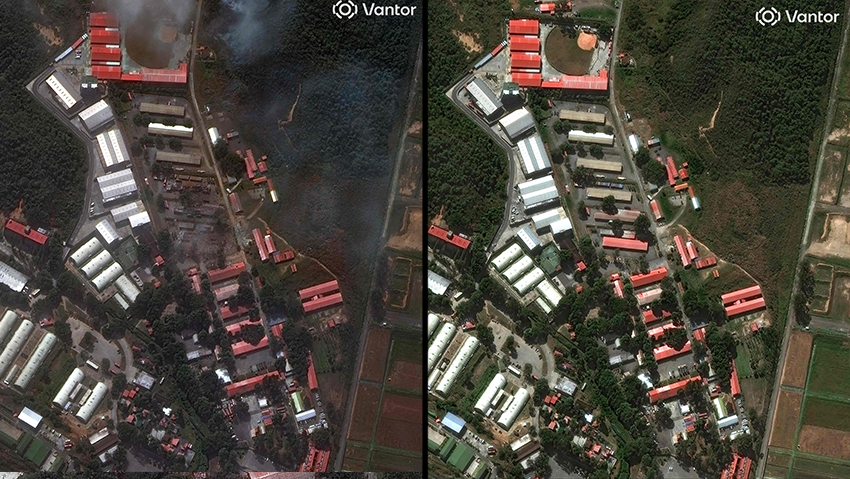 Surveillance footage of Fort Tiuna (Photo: AFP PHOTO/ SATELLITE IMAGE ©2025 VANTOR) פוארטה טיונה