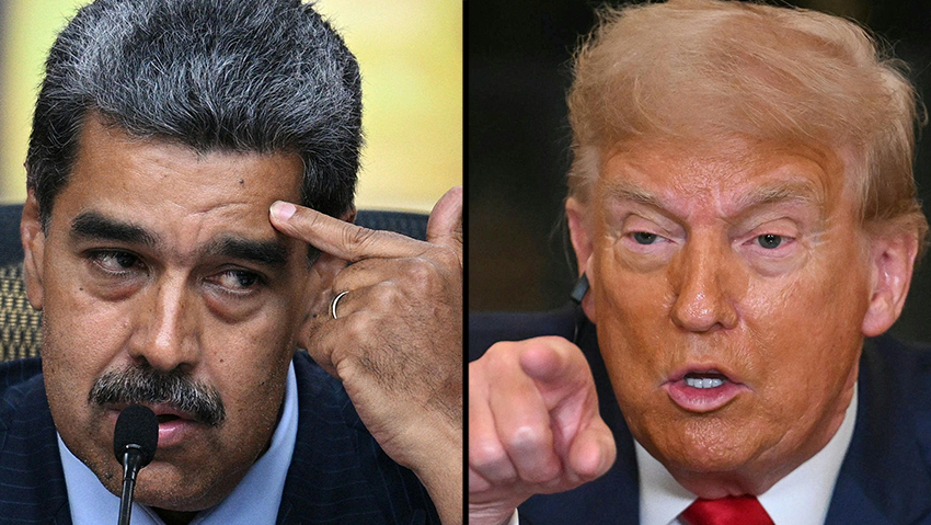 Nicolás Maduro, Donald Trump (Photo: Jim WATSON / AFP, Federico PARRA / AFP) ניקולס מדורו, דונלד טראמפ