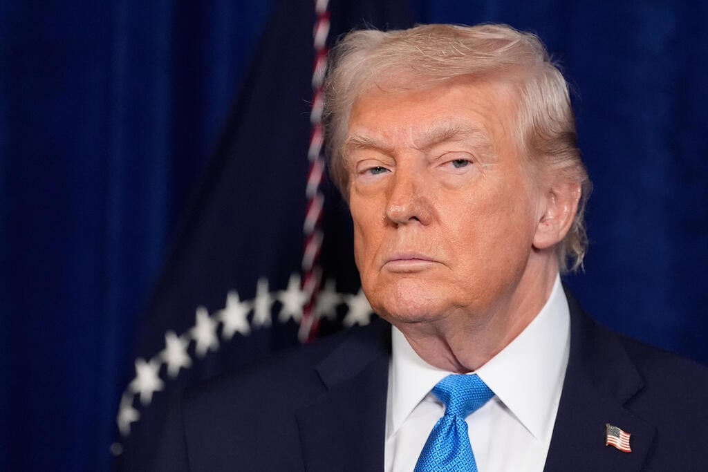 Trump at the press conference on the attack in Venezuela (Photo: Alex Brandon/AP) טראמפ במסיבת העיתונאים על התקיפה בונצואלה