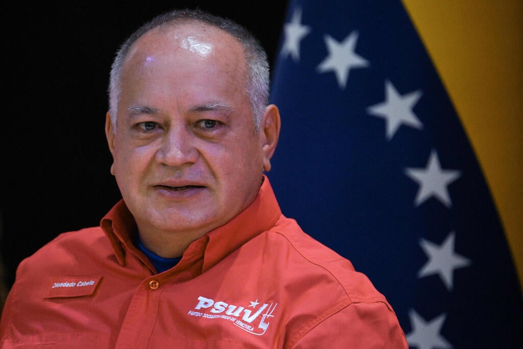 Diosdado Cabello (Photo: Federico PARRA / AFP) דיוסדאדו קאביו שר הפנים של ונצואלה ארכיון נובמבר 2025