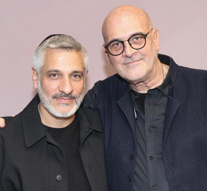 צברי (מימין) ובנאי, אתמול בהקרנה. "נהייתי אדם טוב יותר בזכות הסדרה"