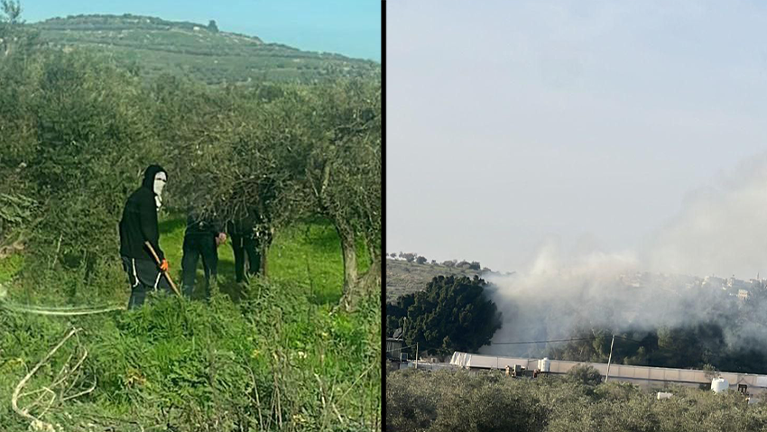 רעולי פנים שרפו רכב עם פלסטינים בתוכו