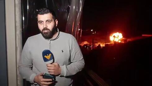 Hezbollah reporter goes live as Israeli airstrikes erupt behind him in southern Lebanon | Watch