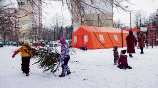 אחד ממרכזי החוסן ברחבי קייב