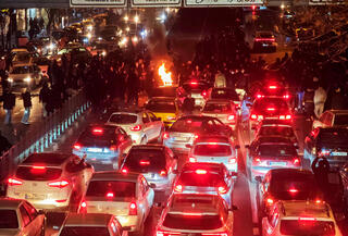 מחאה מחאות הפגנה הפגנות איראן טהרן 8 בינואר