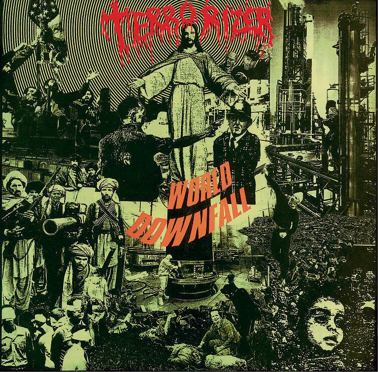 עטיפת האלבום World Downfall של להקת Terrorizer משנת 1989