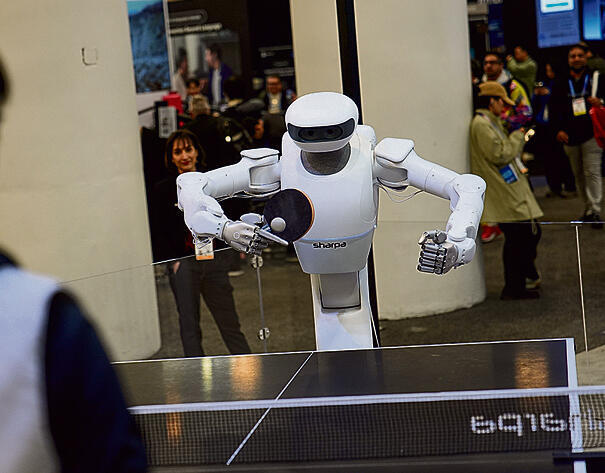 רובוט משחק טניס שולחן | צילום: אי-פי, John Locher