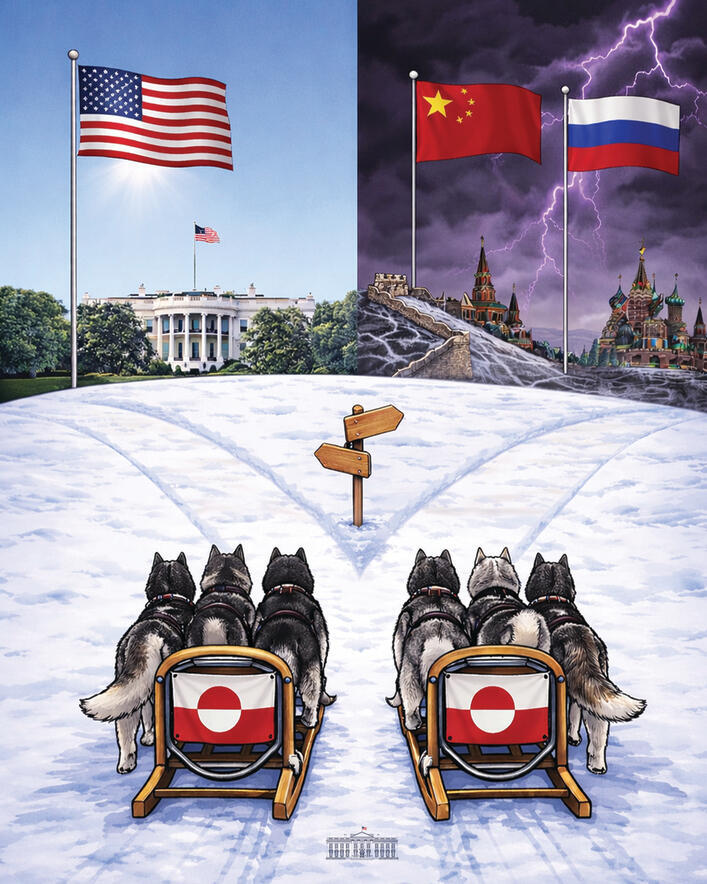 המסר מהבית הלבן: מי תרצו שישלוט  בגרינלנד? | איור: הבית הלבן