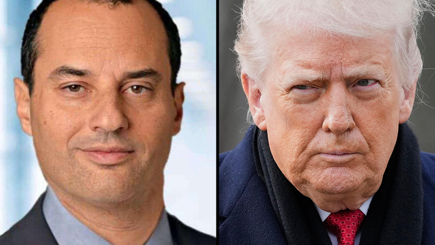 Yakir Gabay, Donald Trump (Photo: AP Photo/Alex Brandon) דונלד טראמפ יקיר גבאי