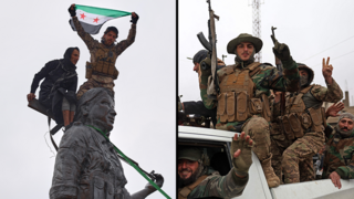 לוחמי א-שרע צבא סוריה אחרי כיבוש א-טבקה שנכבש אזור א-רקה