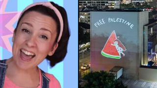 גב הציורים של הילדים מעזה שהוקרנו בניו יורק ולוס אנג