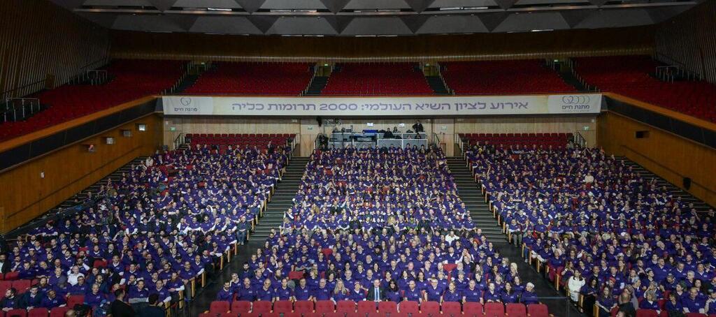 1,000 kidney donors in a single photograph (Photo: Maayan Toaf, GPO) נשיא המדינה יחד עם 2000 תורמי כליה ישראליים
