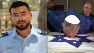 איציק גואילי עם ארונו של רן ז"ל איציק גואילי עם ארונו של רן ז"ל