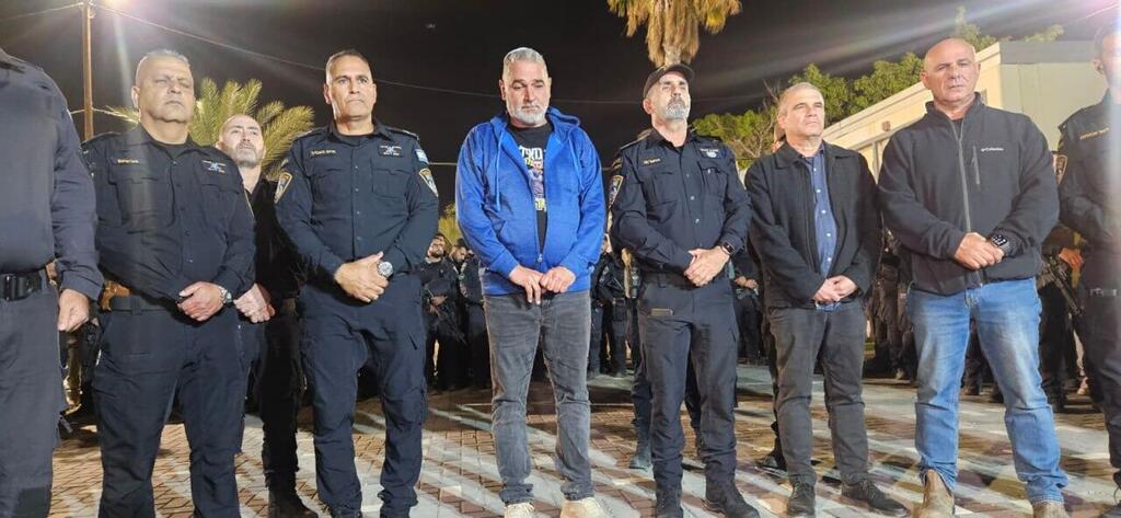 שיירת הליווי של רס״ר רני גואילי ז״ל (צילום דוברות המשטרה ) שיירת הליווי של רס״ר רני גואילי ז״ל
