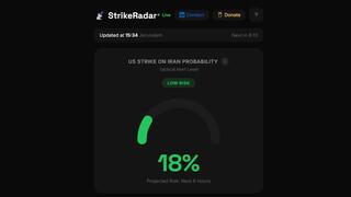 אתר חיזוי התקיפה האמריקאית על איראן Strikeradar
