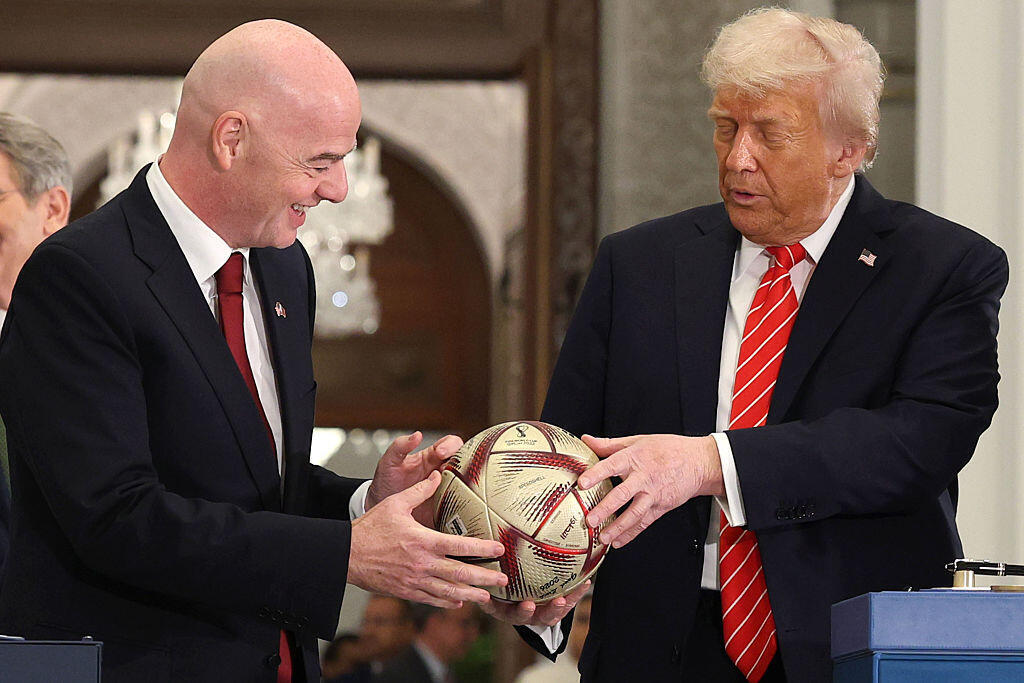 חברים קרובים. אינפנטינו וטראמפ (צילום: Win McNamee/Getty Images) ג'אני אינפנטינו דונלד טראמפ