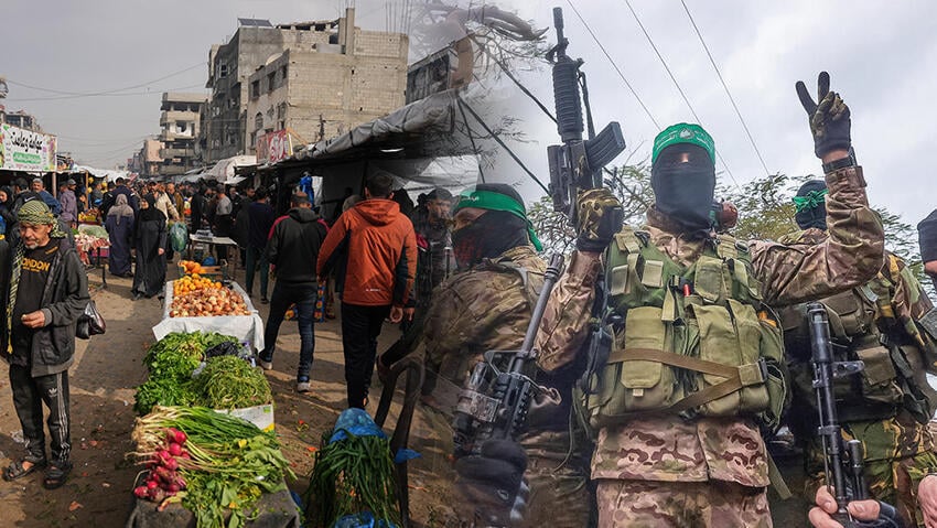 Gaza, Hamas terrorists (Photo: AP Photo/Abdel Kareem Hana) עזה שוק