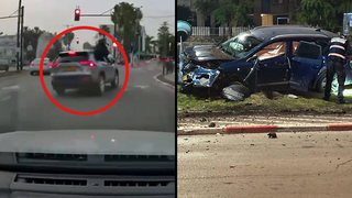 תיעוד מהמרדף בלוד וזירת הרצח תיעוד מהמרדף בלוד