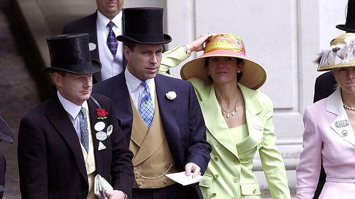 Prince Andrew and Maxwell (Photo: Tim Graham Photo Library via Getty Images) אנדרו גיליין מקסוול