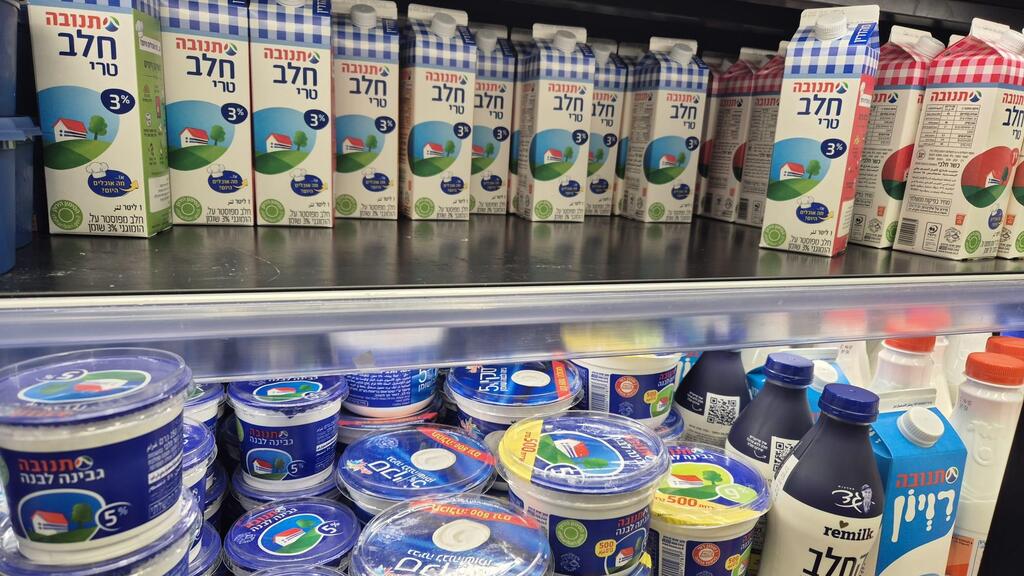 מוצרי חלב ברמי לוי (צילום: מירב קריסטל) ברמי לוי בשכונה בת"א אין מחסור בחלב