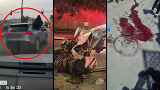 תיעוד מהמרדף בלוד וזירת החיסול בכביש 554