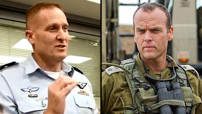Israel’s Air Force Commander Maj. Gen. Tomer Bar and Military Intelligence chief Maj. Gen. Shlomi Binder (Photo: IDF) שלומי בינדר תומר בר