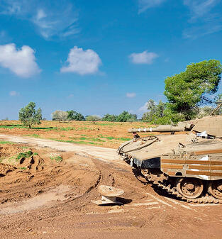 טנק באזור בארי (יפתח מגן) טנק באזור בארי