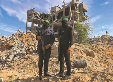 “נביא יציבות”. מחבלי חמאס ברצועה | צילום: רויטרס