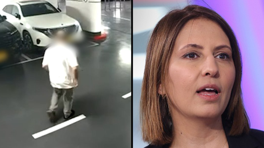 השרה גמליאל והפורץ ( צילום: אבי מועלם) חצי חצאים ניסיון פריצה לרכבה של חברת הקבינט גילה גמליאל ע"י שב"ח. בסופו של דבר הגנב הסתפק בלגנוב את רכבו של בן זוגה