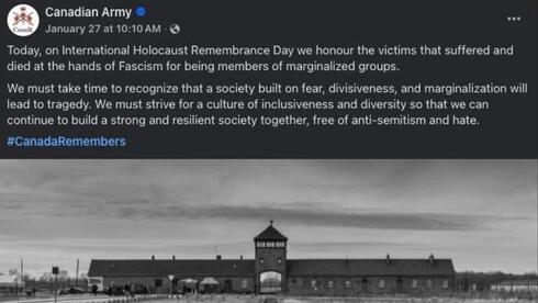 Canadian military apologizes after failing to mention Jews in Holocaust Remembrance Day post