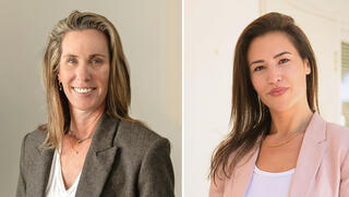 אמהות על הרצף. אתי אביטל (מימין) וחן הרטוב סדבון