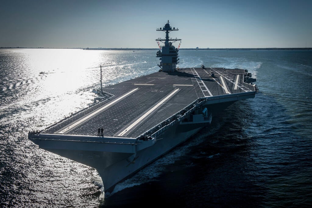 USS Gerald Ford (Photo: MC2 Ridge Leoni/AP) נושאת המטוסים ג'רלד פורד