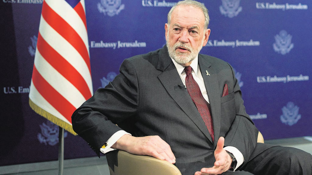 Mike Huckabee, U.S. ambassador to Israel (Photo: Ohad Zwigenberg/AP) מייק האקבי, שגריר ארצות הברית בישראל