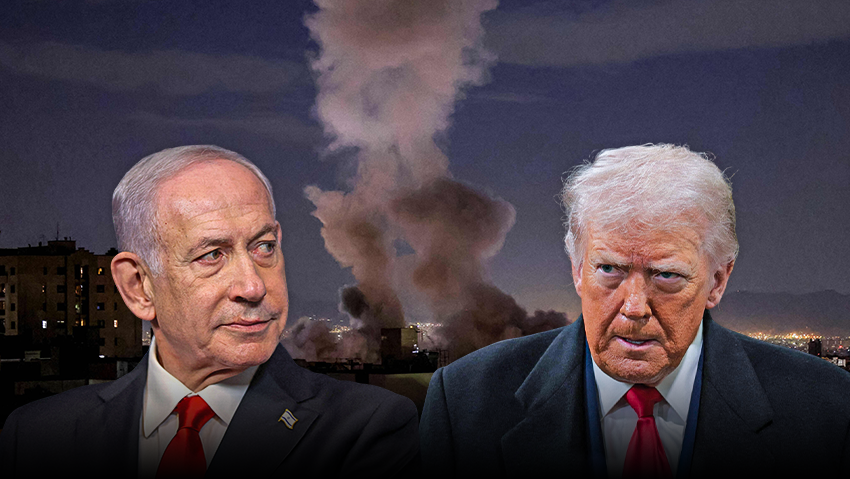 המבצע אחרי התדרוך של נתניהו - באזור שטאמפ כינה "דם וחול" (צילום: ATTA KENARE / AFP, JOE RAEDLE / AFP, Anna Moneymaker AFP) תקיפות האיראן