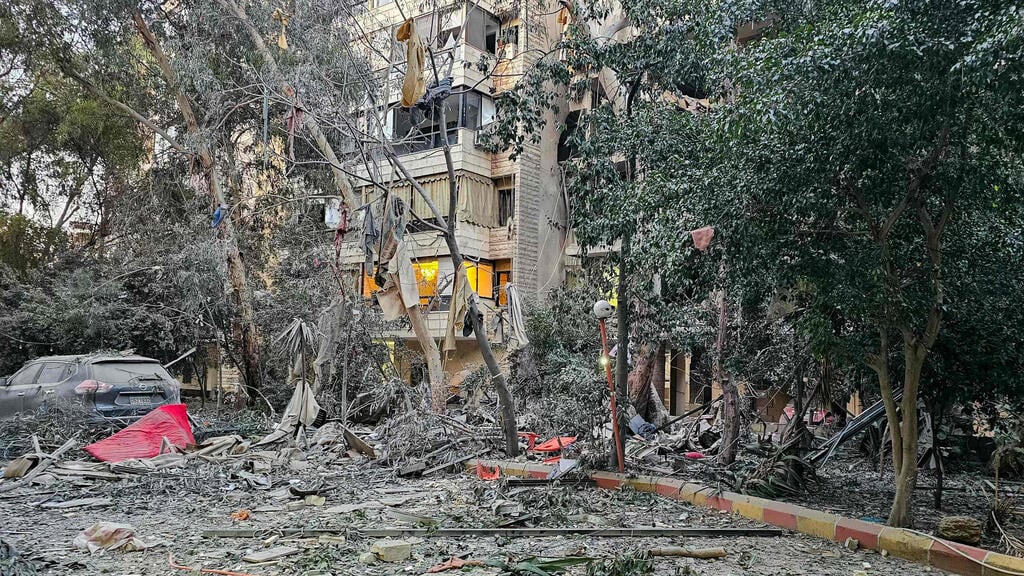 נזקי התקיפות בלבנון (צילום: AFP) נזקי התקיפות בלבנון