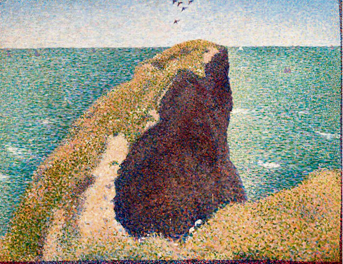 בֶּק־דוּ־אוֹק, גרנדקאמפ, 1885 . ציור: ז'ורז' סרה