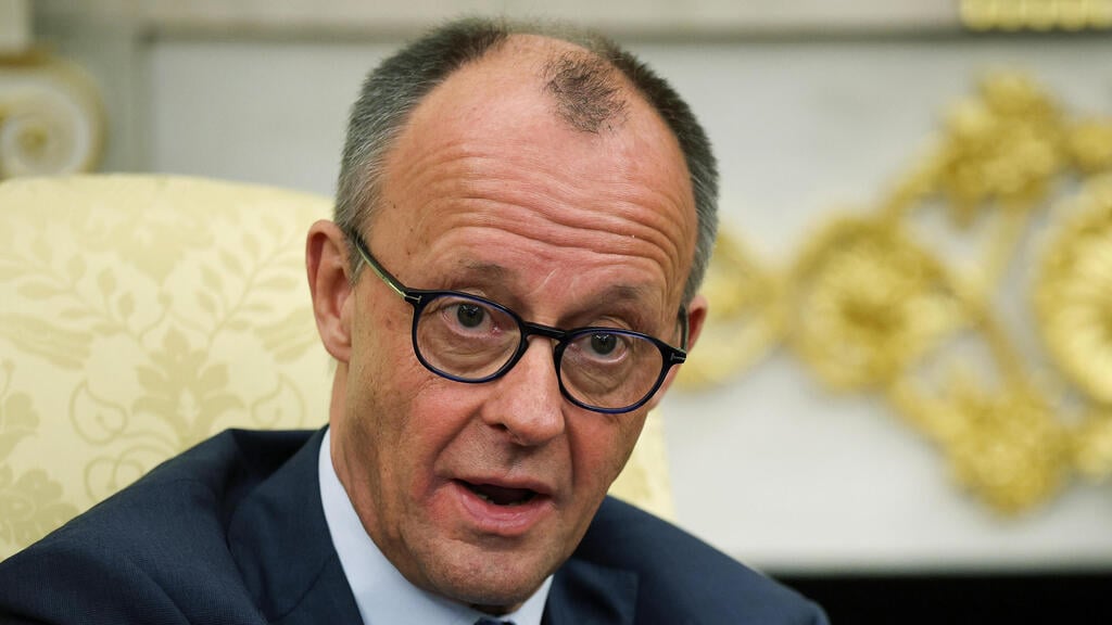 German Chancellor Friedrich Merz (Photo: Win McNamee/Getty Images) דונלד טראמפ וקנצלר גרמניה פרידריך מרץ בבית הלבן