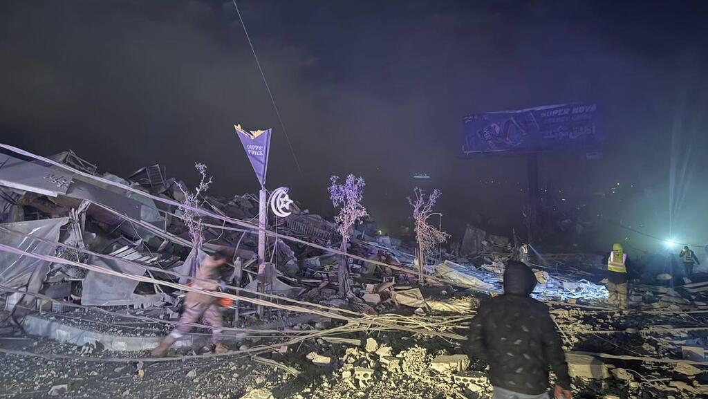 זירת תקיפה בנבטיה שבדרום לבנון (ללא קרדיט מיהלי) תקיפה בנבטיה