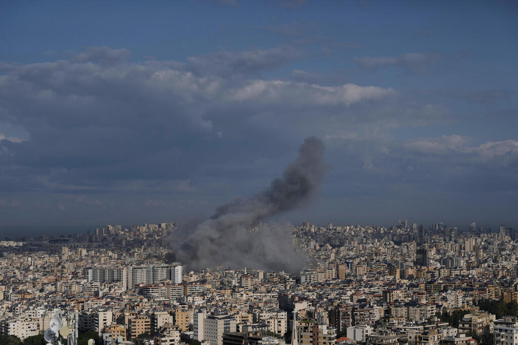 צילום: AP Photo/Bilal Hussein תקיפות צה"ל בביירות