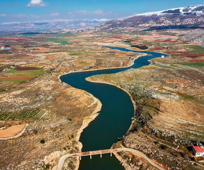 נהר הליטני. מתווה קרקע טבעי במקום גבול שאינו ניתן להגנה | צילום: שאטרסטוק