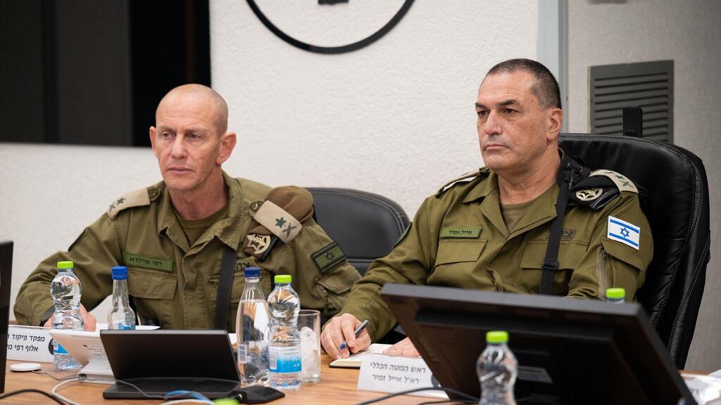 הרמטכ״ל, רב-אלוף אייל זמיר, קיים היום (ו׳) הערכת מצב בפיקוד הצפון יחד עם חברי פורום מטכ״ל
