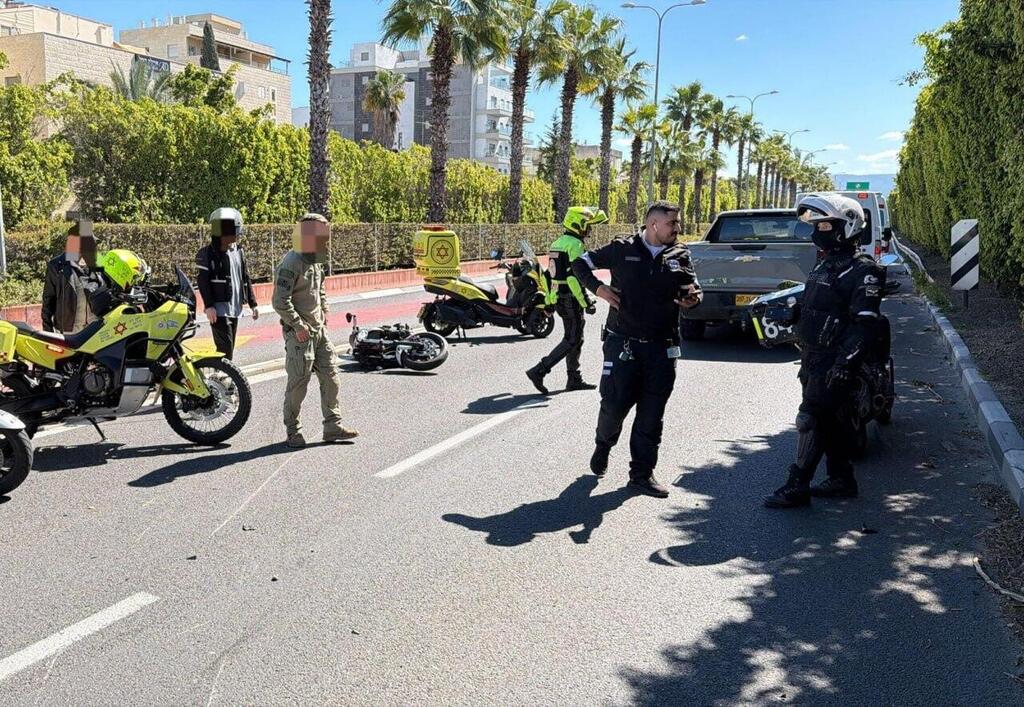 תאונה בקריית מוצקין (צילום: תיעוד מבצעי מד"א) תאונה בקריית מוצקין